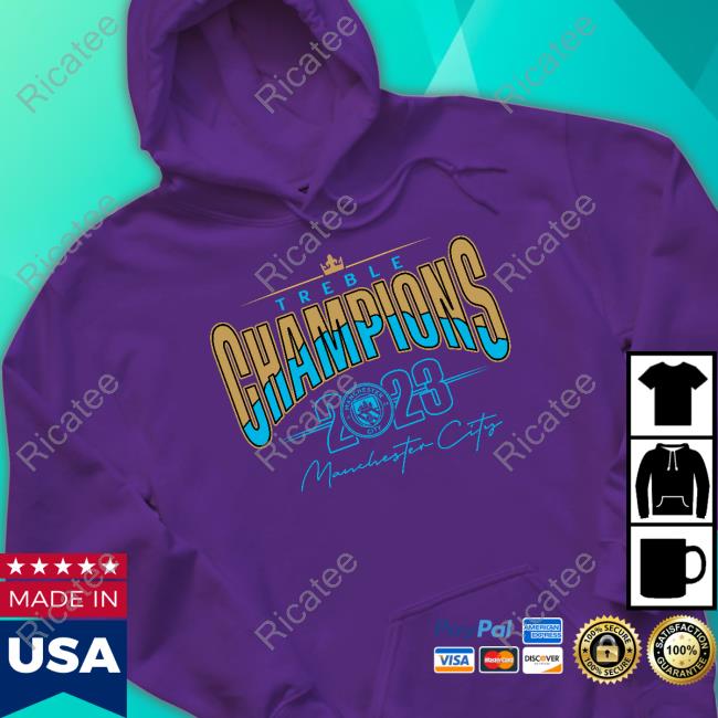 Manchester City 2023 Treble Champions Hoodie Manchester City 2023 Treble Champions Hoodie