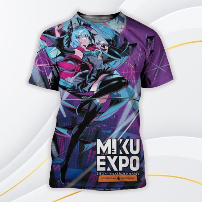 Hatsune Miku World Concert Tour Series Miku Expo 2024 North America Celebrate 10Th Anniversary 3D Classic Shirt Hatsune Miku World Concert Tour Series Miku Expo 2024 North America Celebrate 10Th Anniversary 3D Classic Shirt