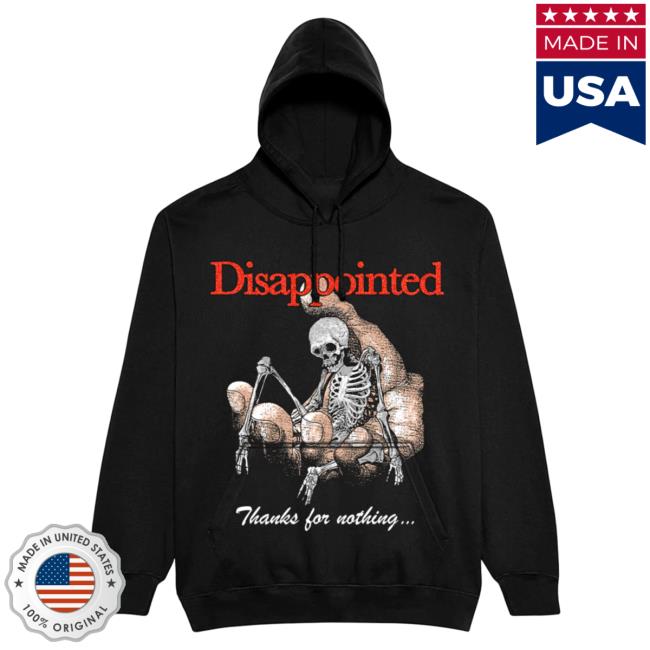 Official Misery Worldwide Misery Worldwide Disappointed Thanks For Nothing Jumbo Print Crew Black