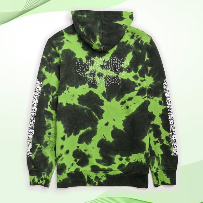 Official Lurking Class By Sketchy Tank Matrix Green Tie Dye New Shirt