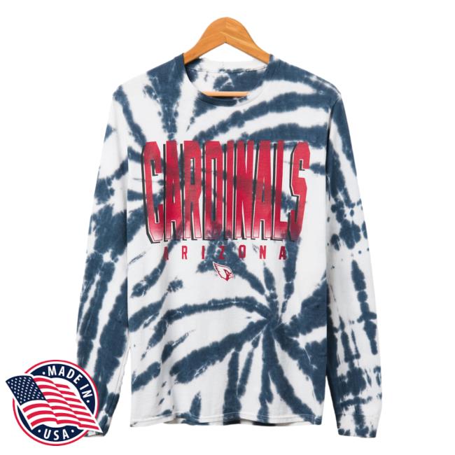 Official Junk Food Apparel Clothing Store Shop Junkfoodclothing St. Louis Cardinals Game Time Tie Dye Long Sleeve Tee Shirt True Black Tie-Dye