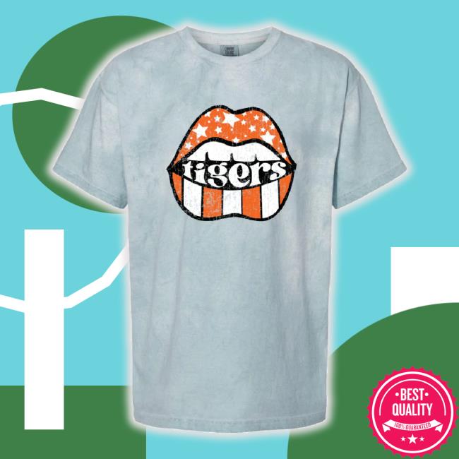 Auburn Distressed Lips | Adult Colorblast Hoodie Sweatshirt