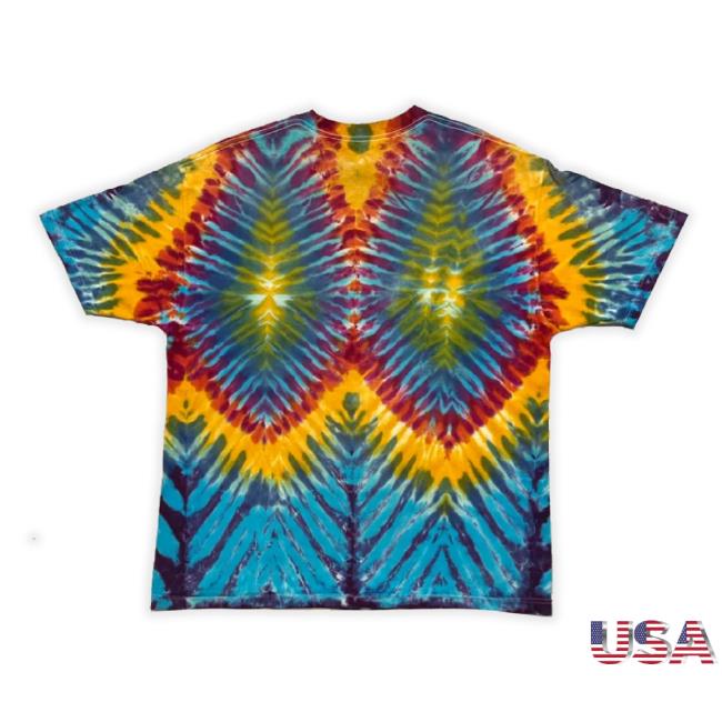 1990'S, Cotton, Keith Secola Native Americana, Tee In Rainbow Tie-Dye