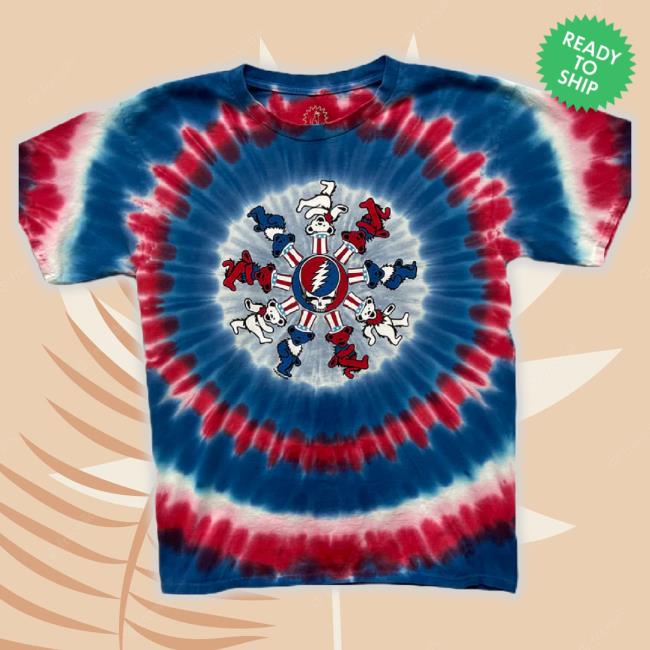 Official Patriotic Bears Tie Dyed Sweater