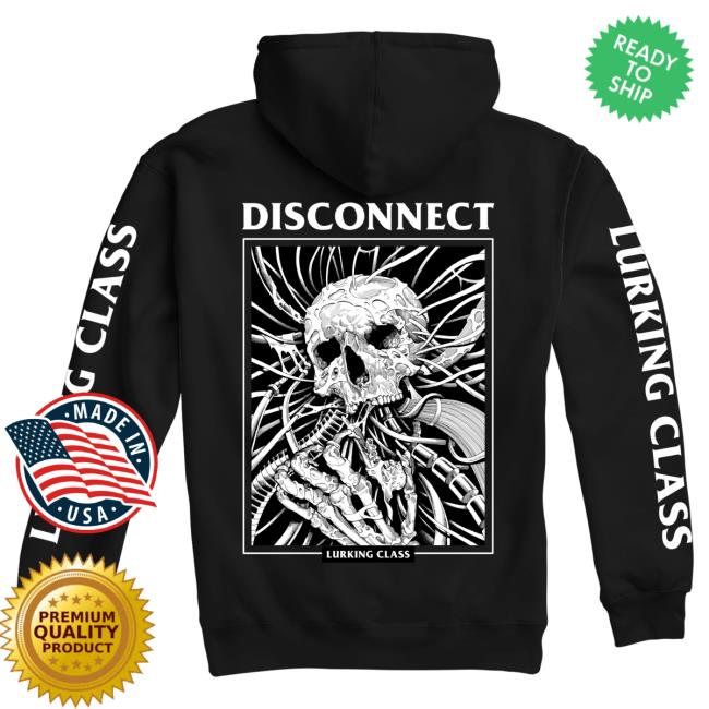 Lurking Class Clothing Disconnect Zip Up Crew neck Sweatshirt Black LurkingClass