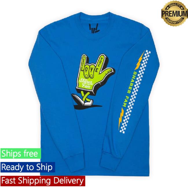 Official Stephen Sharer Merch Store Foam Hand Youth New Shirt (Royal Blue/Glow In The Dark) Stephensharer Shop
