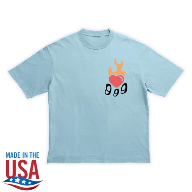 Official 999 Club Merch Store Skull Puff Print Tee (Light Blue) 999Club Shop