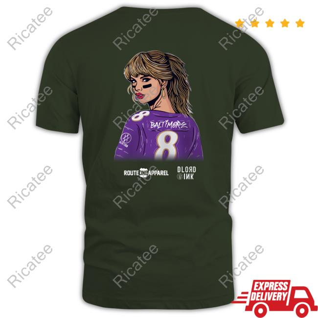 Taylor Swift In A Ravens Karma Is A Home Game Win Shirt