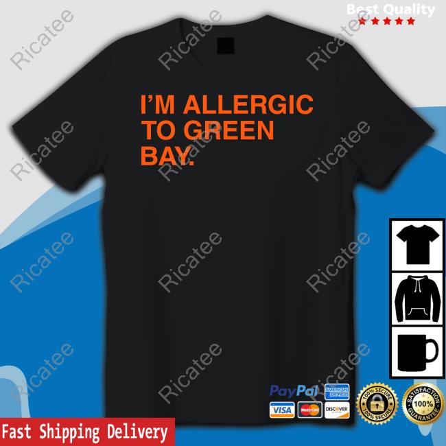 Obviousshirts I'm Allergic To Green Bay Tee Shirt