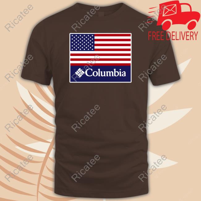 Eric Bates Wearing Usa Flag Columbia Sweatshirt