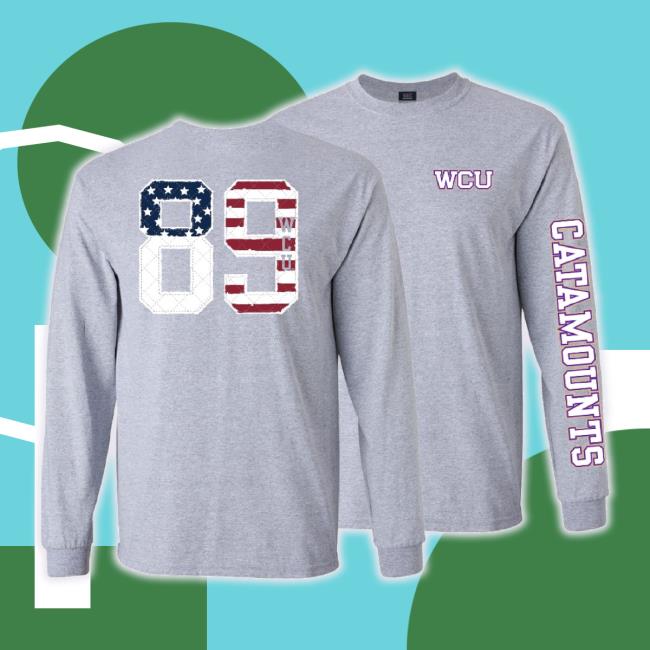 Official Wcu Merch Store Tee (Grey, Wcu / 89, Stars & Stripes, Mv) Wcu Shop
