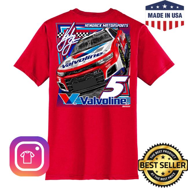 Trending Hendrick Motorsports Store Merch Kyle Larson #5 Valvoline Classic Red Long Sleeve Tee Hendrickmotorsports Shop