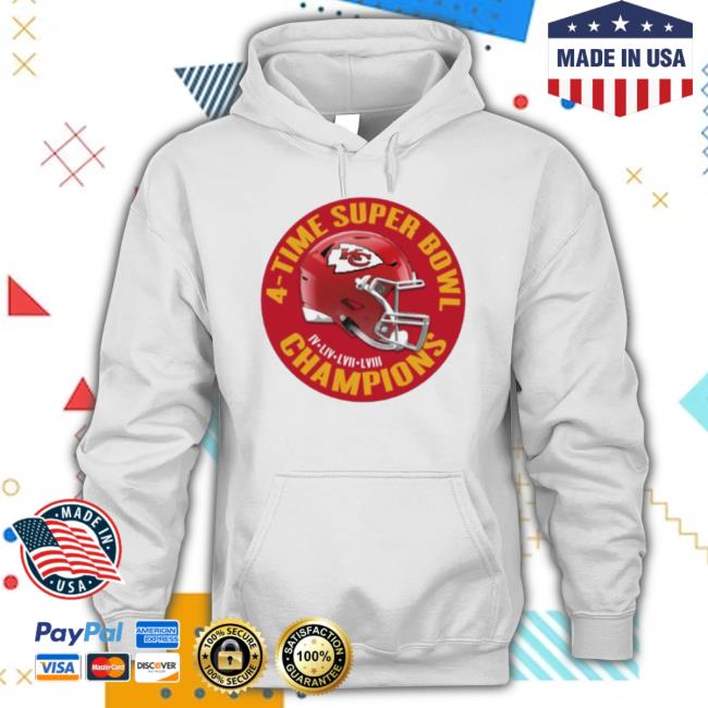 Original Kansas City Chiefs 4-Time Super Bowl Champions Vintage Helmet Sweater Original Kansas City Chiefs 4-Time Super Bowl Champions Vintage Helmet Sweater
