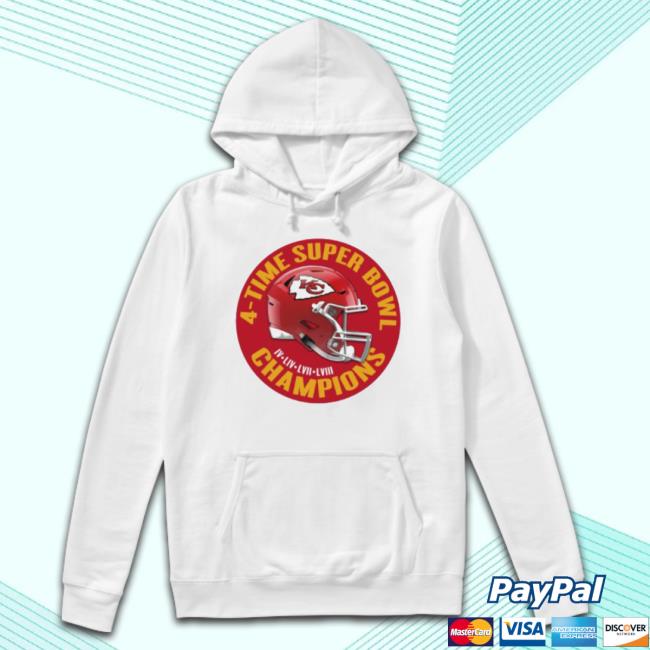 Original Kansas City Chiefs 4-Time Super Bowl Champions Vintage Helmet Sweater Original Kansas City Chiefs 4-Time Super Bowl Champions Vintage Helmet Sweater