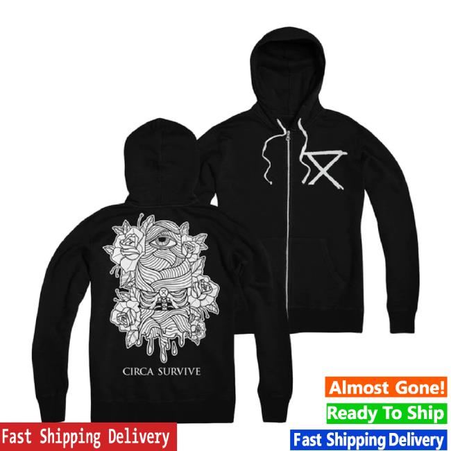 Trending Sumerian Merch Store Circa Survive - Wrapped Eye Zip Up T-Shirt Sumerianmerch Shop