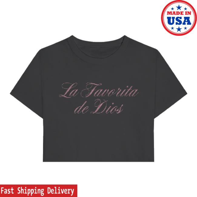 Trending Kaliuchis Merch Store La Favorita De Dios Rhinestone Embellished Crop Sweater Shopkaliuchis Shop