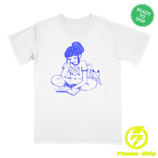 Trending La Dispute Merch Store La Dispute Girl Reading White Hoodie Sweatshirt Hellomerch Shop