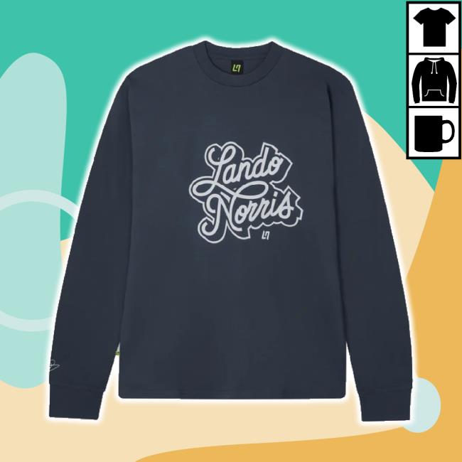 Trending Landonorris Merch Store Script Petrol Blue Hoodie Sweatshirt Landonorris Shop