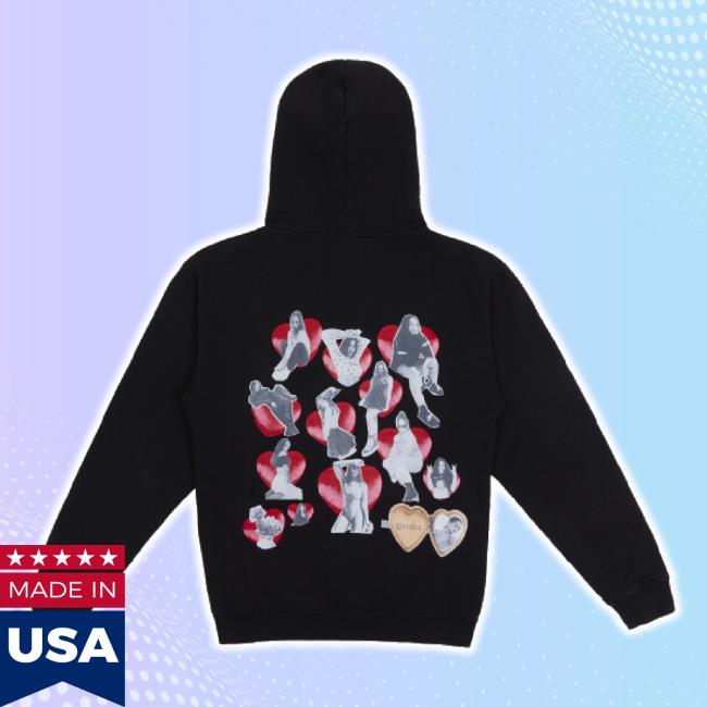 Trending Rosalia Merch Store Rosalía Photo Medallion Black Hoodie Sweatshirt Rosaliamerch Shop