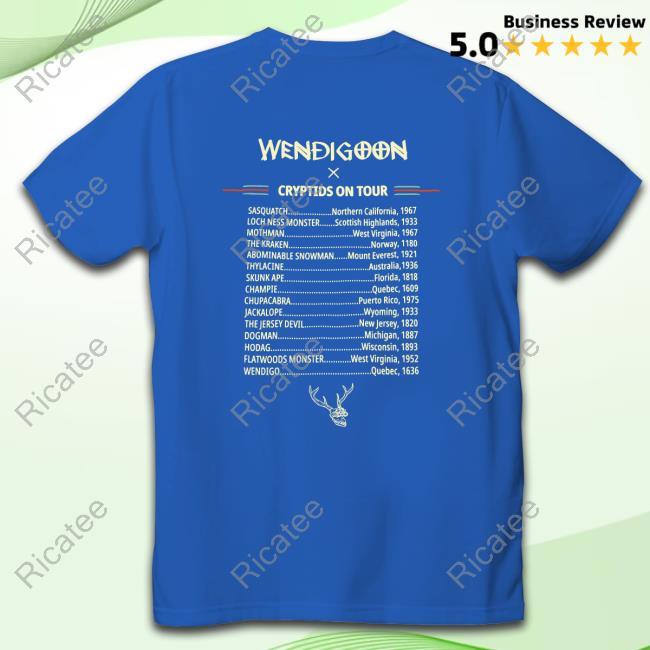 Wendigoon Merch Cryptids On Tour Long Sleeve Tee