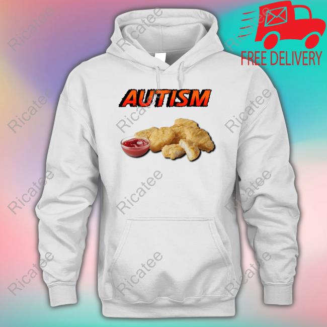Cringey Tees Store Chicken Nugget Autism Hoodie