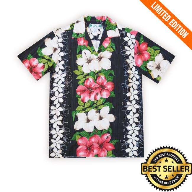 Vintage Aloha Black Hawaiian Rayon Hooded Sweatshirt