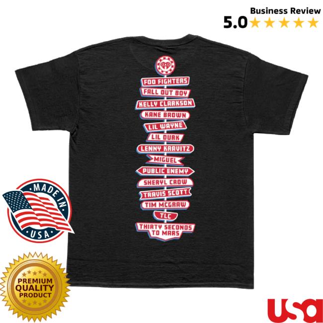 Original Iheart Radio Music Festival Vegas 2023 Retro Sign Tee Shirt - Black Iheart Shop