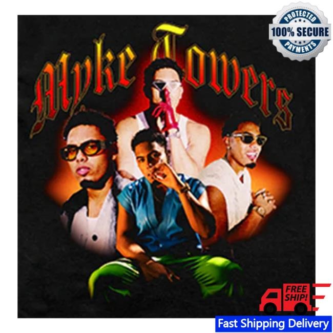 Official Myke Towers Merch Throwback Photo Tee Shirt Official Myke Towers Merch Throwback Photo Tee Shirt