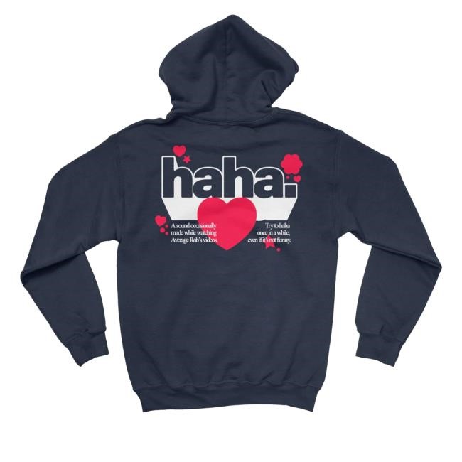 Official Average Rob Merch Haha Heart Sweater Navy