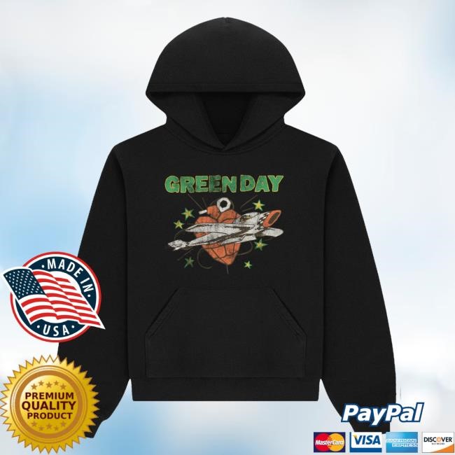 Greenday Merch Shop Airplane Heart Grenade Tour Sweatshirt Greenday Merch Shop Airplane Heart Grenade Tour Sweatshirt