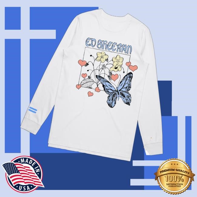 Edsheeran Shop Wild Hearts And Butterflies White T-Shirt