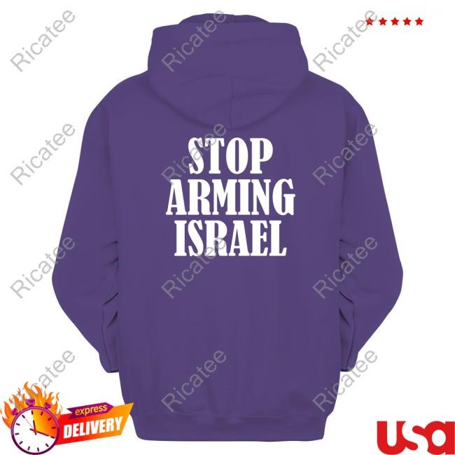 Protestors Donning Fund Climate Not Genocide Sweatshirt