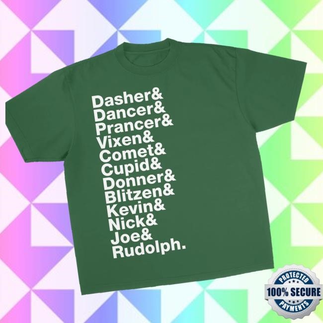 Jonas Brothers Merch Store Reindeer X Jonas Brothers Green Hooded Sweatshirt