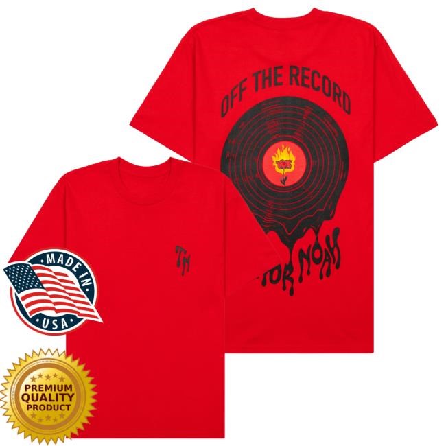Official Trevor Noah Merch Shop Off The Record Red Drip T-Shirt