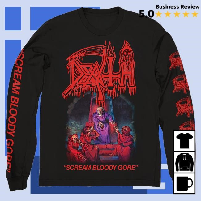 Evil Greed Merch Death Scream Bloody Gore Tee Shirt