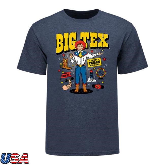 Dave Portnoy Wearing State Fair Of Texas Cartoon Big Tex Youth T Shirt