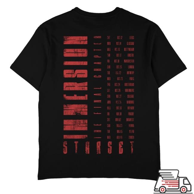 Uk-Eu Immersion Band Tour Shirt Starsetonline Merch Store Shop