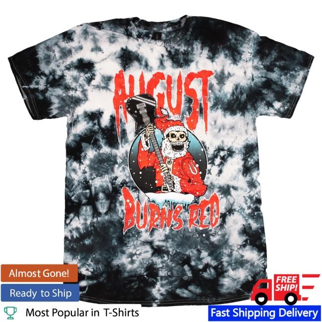 August Burns Red Tour Merch Shop Shredding Santa Tie Dye Funny Shirt