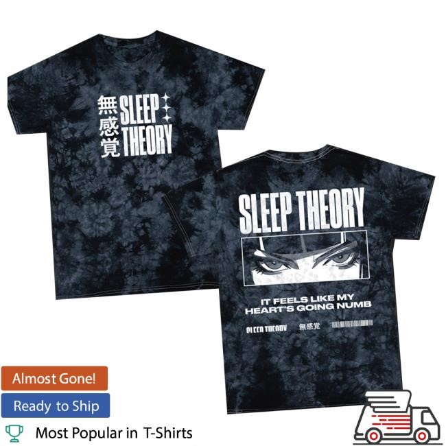 Official Sleep Theory Merch Store Numb Anime T-Shirt (Black Crystal Dye) Long Sleeve Shirt