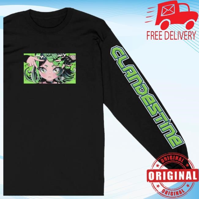 Clandestine Industries Merch Shop Green Anime Hooded Sweatshirt