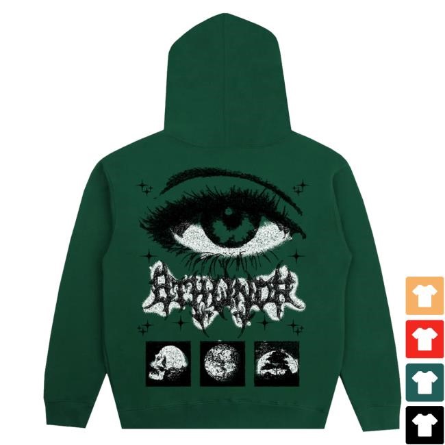 8Thwndr Merch Eye Hoodie Sweatshirt Dark Green