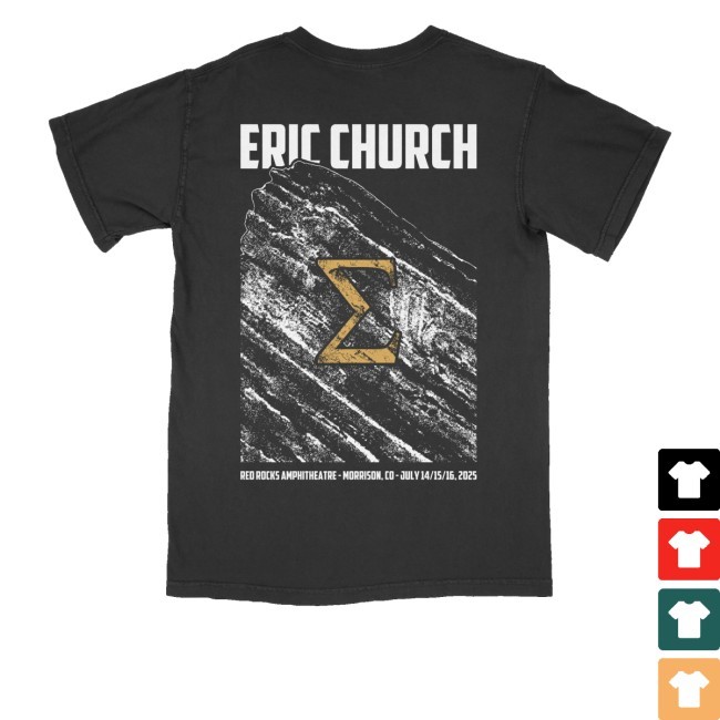 Red Rocks Event Zip Up Hooded Sweatshirt Eric Church Merch Store - Ricatee