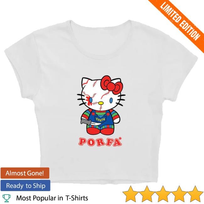Official Porfa Fall 2024 Merch Store Porfa Hello Chucky Tee - White Funny Shirt Porfa Fall 2024 Merch Store Porfa Hello Chucky Tee - White Hooded Sweatshirt