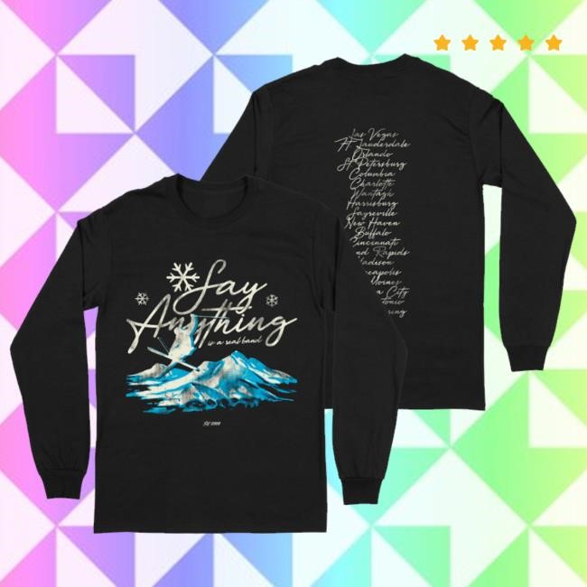 Downright Merch Shop Say Anything - Gone Skiing Long Sleeve Crewneck Sweatshirt
