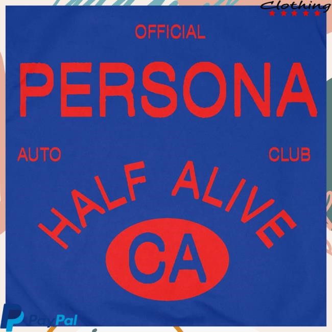 Half Alive Merch Persona Auto Club Zip Up Hoodie Blue Half Alive Merch Persona Auto Club Hoodie Blue