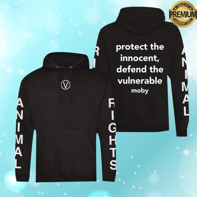 Moby Merch Store Shop Animal Rights Black Pull-On Hoodie