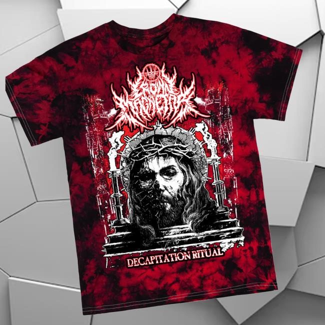 Official Indiemerchstore Store Merch Crown Magnetar Decapitation Ritual Tie Dye Crewneck Sweatshirt