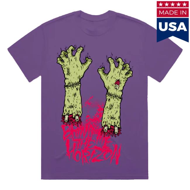 Trending Zombie Hands Purple Sweaters Bmthofficial Shop
