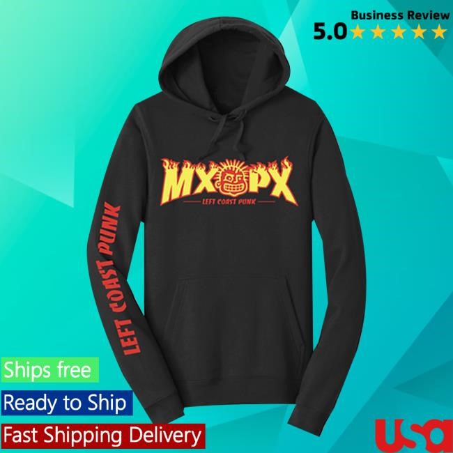 Mxpx Merch Store Left Coast Punk Fire t-shirt, hoodie, tank top, sweater and long sleeve t-shirt