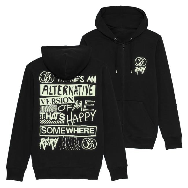 Røry Merch Happy Somewhere Tee Black Trending Røry Merch Happy Somewhere Unisex Sweatshirt Black